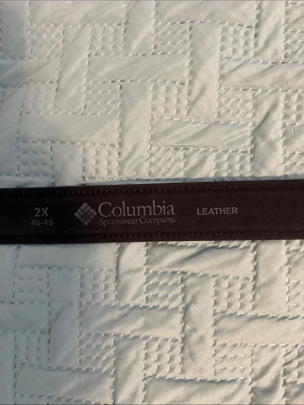 Columbia Black Leather Men's Belt with Silver Buckle